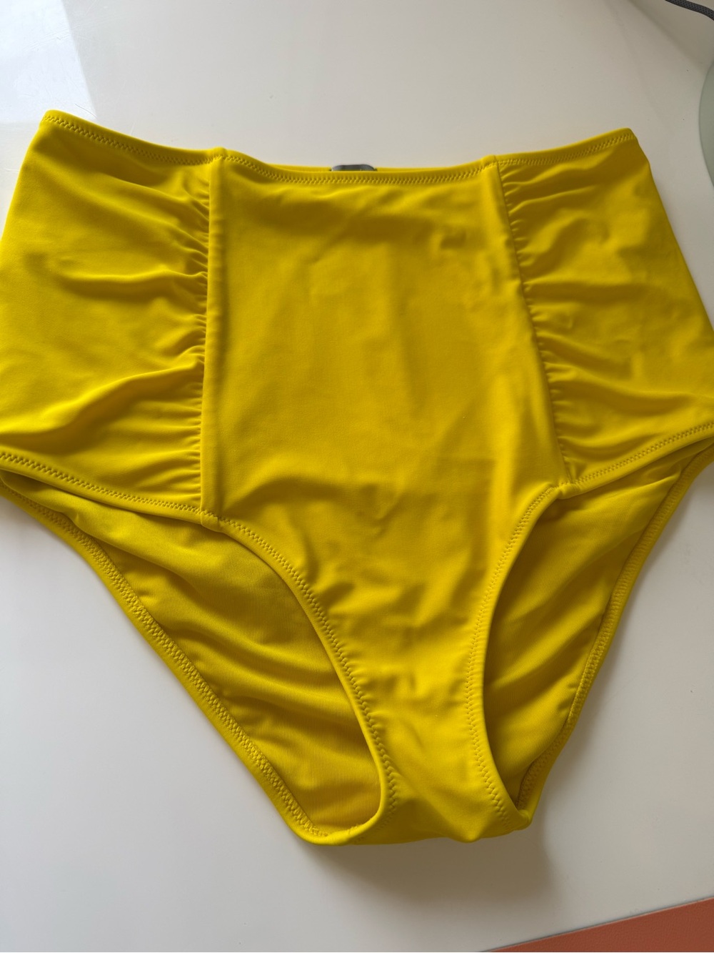 aerie High-Waist Bikini Bottoms in Bright Yellow